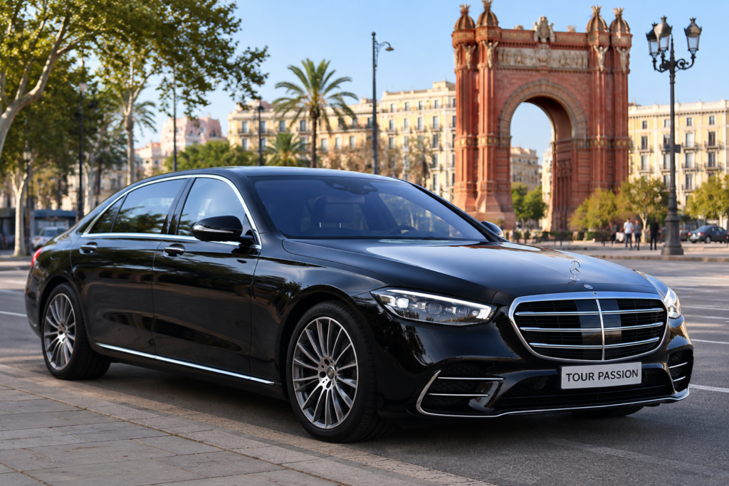 Mercedes S-Class chauffeur service in Paris with a professional private driver