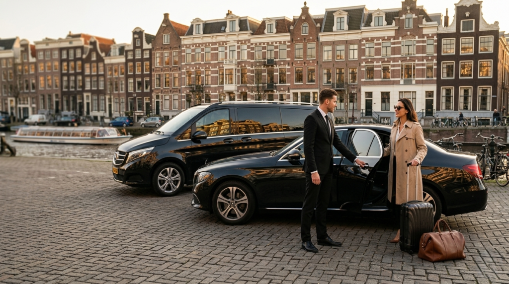 Mercedes S-Class chauffeur service in Paris with a professional private driver